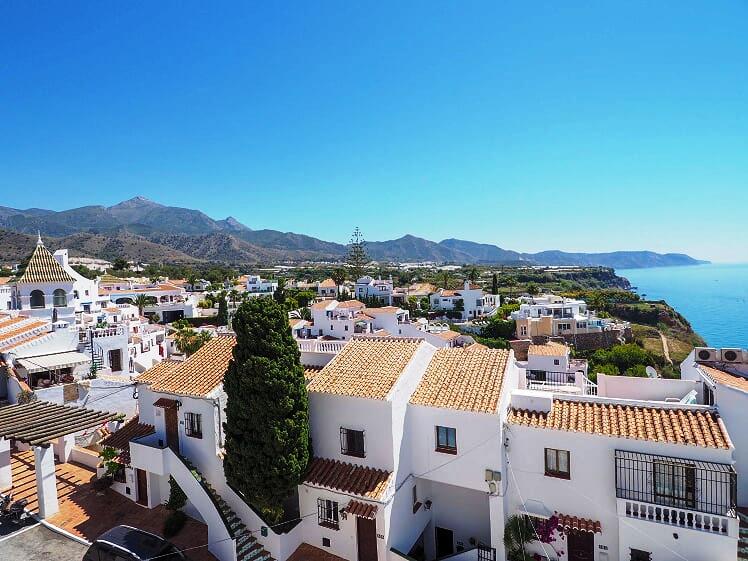 3 bedroom villa with private pools stunning views over Burriana Bay in Nerja