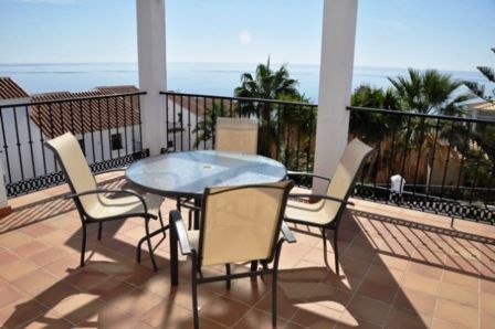 3 bedroom villa with private pools stunning views over Burriana Bay in Nerja