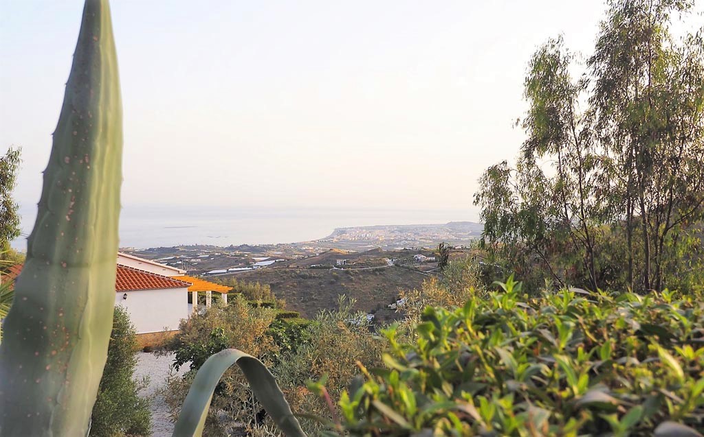 Casa vacanze con piscina privata e vista sul mare ad Algarrobo, nel sud della Spagna.