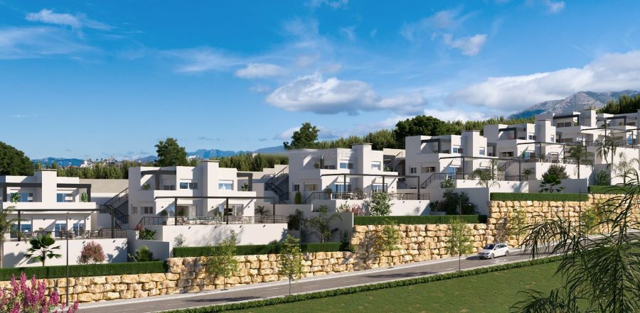 Luxury villas with modern styles in the Balcones del Peñoncillo urbanization in Torrox Costa.