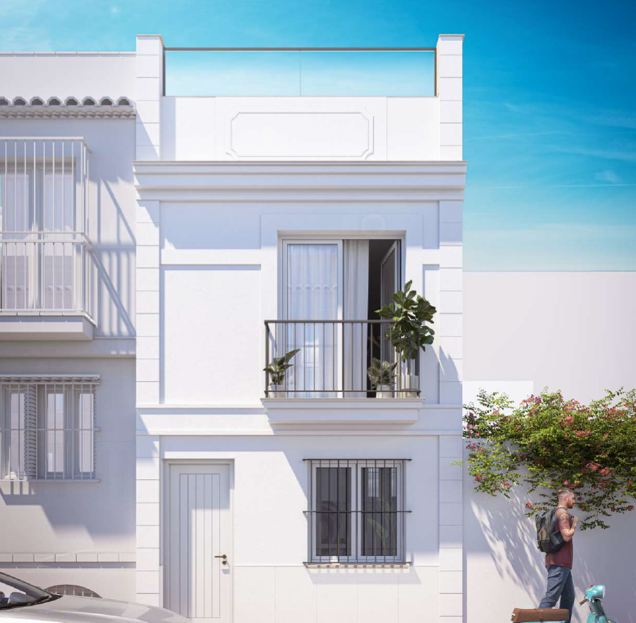 Opportunité unique, à vendre terrain avec projet de construction et permis de construire pour construire 2 maisons dans le centre de Nerja.