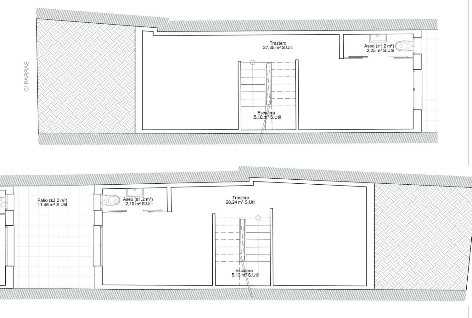 Unique Opportunity, for sale land with building project and planning permission to build 2 houses in the centre of Nerja.