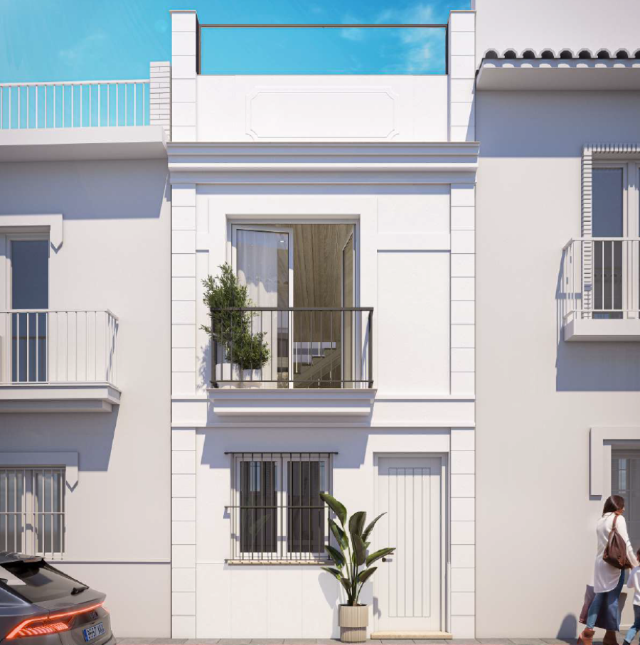 Opportunité unique, à vendre terrain avec projet de construction et permis de construire pour construire 2 maisons dans le centre de Nerja.