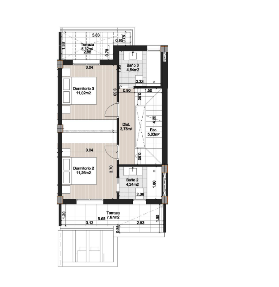 Geschakelde woningen met privé zwembad in Torrox Costa.