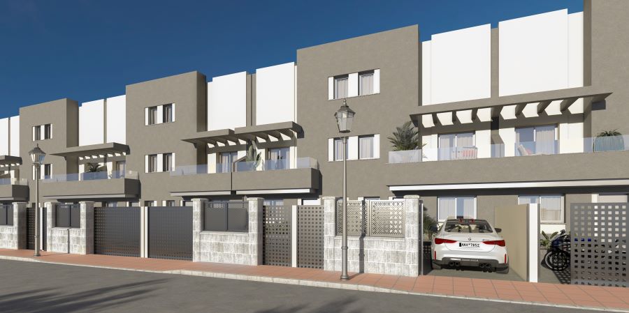 Geschakelde woningen met privé zwembad in Torrox Costa.