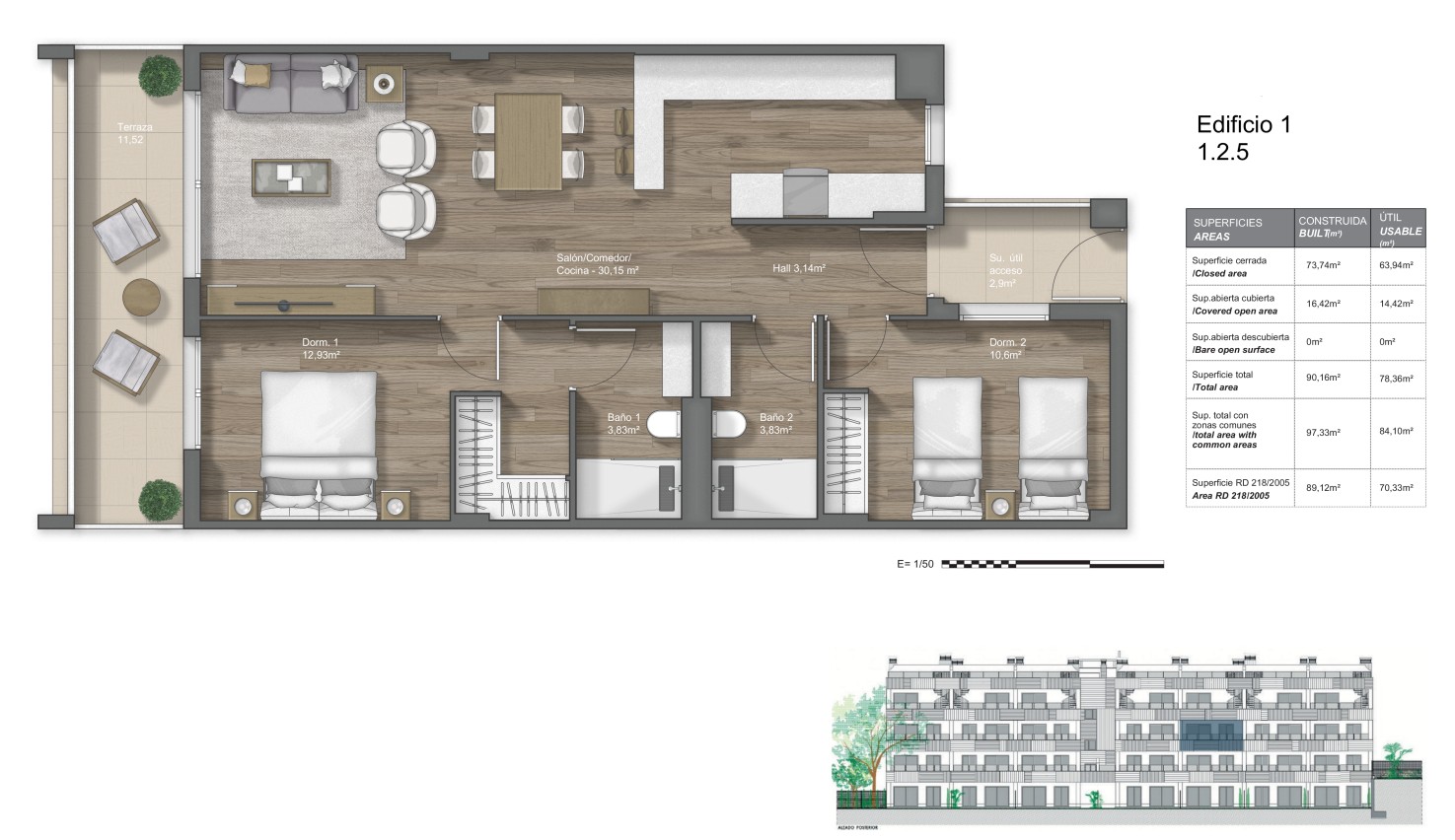 Promoción nueva de apartamentos de 2 dormitorios con preciosas vistas al mar entre Nerja y Torrox