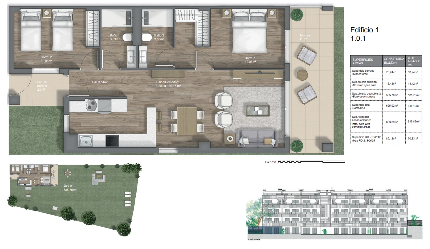 Nouveau projet d’appartements de 2 chambres avec de belles vues sur la mer entre Nerja et Torrox