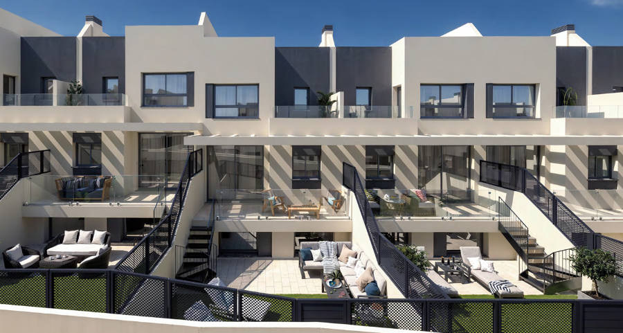 New construction with 17 semi-detached homes with 3 bedrooms, located in Nerja.